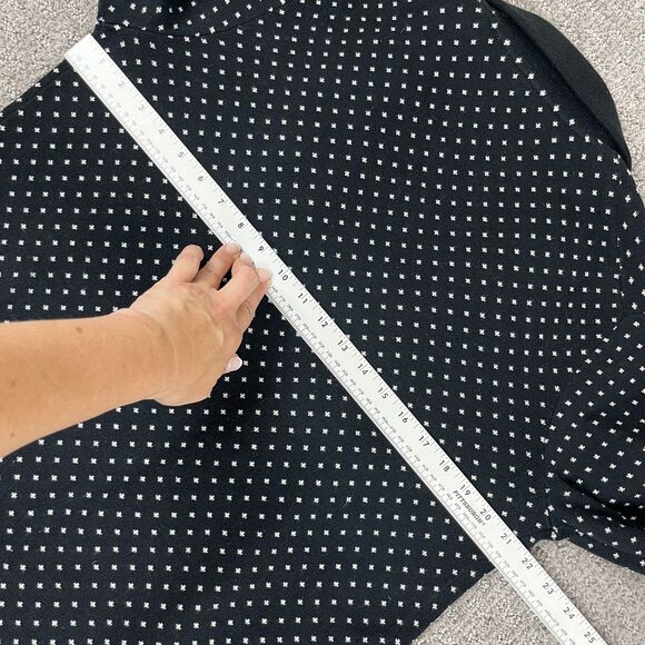 J Crew 365 Jacket Womens Medium Black Polka Dot Merino Wool Blend Knit Coat - Picture 4 of 9